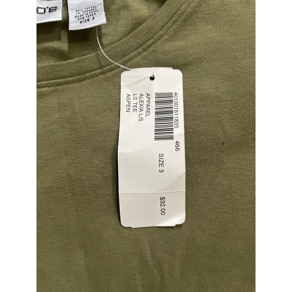 Chicos NWT Aspen color long sleeve shirt - Picture 2 of 3